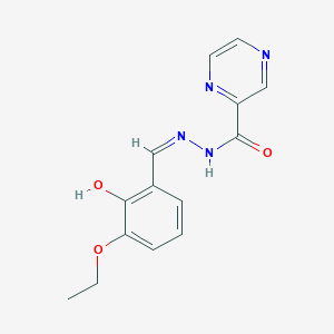 N'-[(Z)-(3-ethoxy-2-hydroxyphenyl)methylidene]pyrazine-2-carbohydrazide