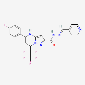 5-(4-fluorophenyl)-7-(pentafluoroethyl)-N'-(4-pyridinylmethylene)-4,5,6,7-tetrahydropyrazolo[1,5-a]pyrimidine-2-carbohydrazide