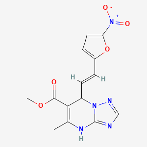 methyl 5-methyl-7-[2-(5-nitro-2-furyl)vinyl]-4,7-dihydro[1,2,4]triazolo[1,5-a]pyrimidine-6-carboxylate