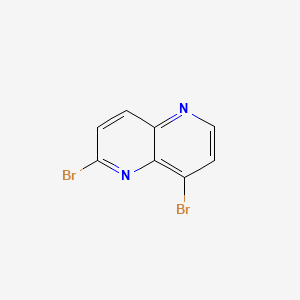 molecular formula C8H4Br2N2 B599148 2,8-Dibromo-1,5-naphthyridine CAS No. 1363380-58-8