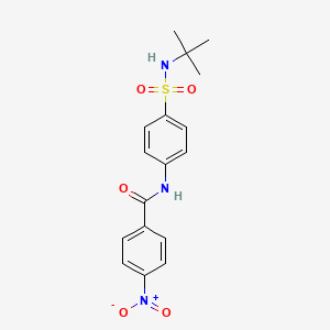 molecular formula C17H19N3O5S B5991505 N-[4-(tert-butylsulfamoyl)phenyl]-4-nitrobenzamide 