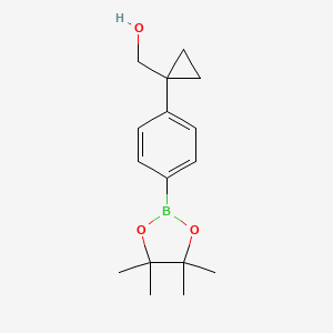 molecular formula C16H23BO3 B599151 (1-(4-(4,4,5,5-Tetramethyl-1,3,2-dioxaborolan-2-yl)phenyl)cyclopropyl)methanol CAS No. 1220219-36-2