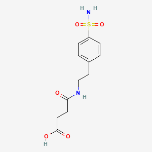 molecular formula C12H16N2O5S B5991514 4-{[4-(AMINOSULFONYL)PHENETHYL]AMINO}-4-OXOBUTANOIC ACID 