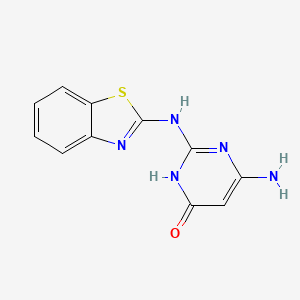 molecular formula C11H9N5OS B5991540 6-amino-2-(1,3-benzothiazol-2-ylamino)-4-pyrimidinol 