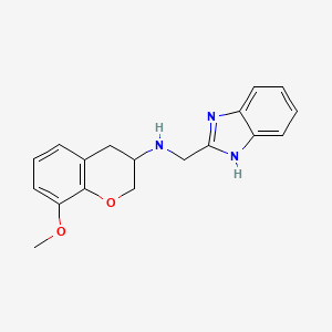 molecular formula C18H19N3O2 B5991545 (1H-benzimidazol-2-ylmethyl)(8-methoxy-3,4-dihydro-2H-chromen-3-yl)amine 