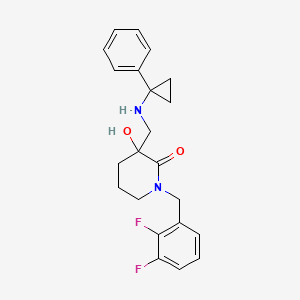 1-(2,3-difluorobenzyl)-3-hydroxy-3-{[(1-phenylcyclopropyl)amino]methyl}-2-piperidinone