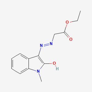 ETHYL 2-{2-[(3Z)-1-METHYL-2-OXO-2,3-DIHYDRO-1H-INDOL-3-YLIDENE]HYDRAZIN-1-YL}ACETATE