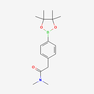 molecular formula C16H24BNO3 B599160 N,N-Dimethyl-2-(4-(4,4,5,5-tetramethyl-1,3,2-dioxaborolan-2-yl)phenyl)acetamide CAS No. 1256359-80-4