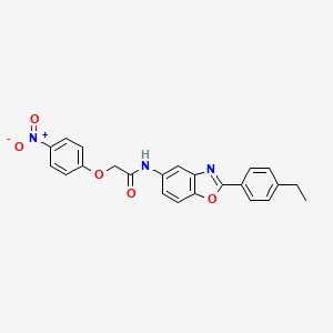 N-[2-(4-ethylphenyl)-1,3-benzoxazol-5-yl]-2-(4-nitrophenoxy)acetamide