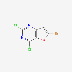 molecular formula C6HBrCl2N2O B599164 6-溴-2,4-二氯呋并[3,2-D]嘧啶 CAS No. 1363382-31-3