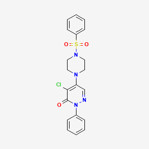 5-[4-(BENZENESULFONYL)PIPERAZIN-1-YL]-4-CHLORO-2-PHENYL-2,3-DIHYDROPYRIDAZIN-3-ONE