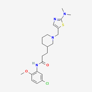 N-(5-chloro-2-methoxyphenyl)-3-[1-[[2-(dimethylamino)-1,3-thiazol-5-yl]methyl]piperidin-3-yl]propanamide