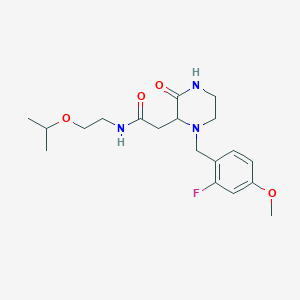 2-[1-(2-fluoro-4-methoxybenzyl)-3-oxo-2-piperazinyl]-N-(2-isopropoxyethyl)acetamide