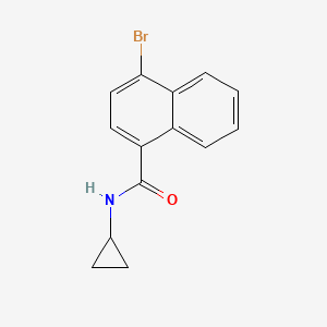 molecular formula C14H12BrNO B599165 4-Bromo-N-cyclopropylnaphthalene-1-carboxamide CAS No. 1365271-49-3