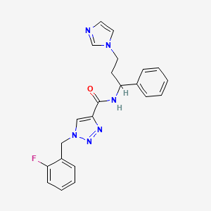 1-(2-fluorobenzyl)-N-[3-(1H-imidazol-1-yl)-1-phenylpropyl]-1H-1,2,3-triazole-4-carboxamide