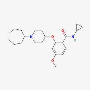 2-[(1-cycloheptyl-4-piperidinyl)oxy]-N-cyclopropyl-4-methoxybenzamide