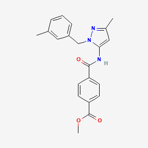 methyl 4-({[3-methyl-1-(3-methylbenzyl)-1H-pyrazol-5-yl]amino}carbonyl)benzoate