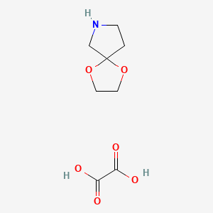 molecular formula C8H13NO6 B599169 1,4-Dioxa-7-aza-spiro[4.4]nonane oxalate CAS No. 14891-13-5