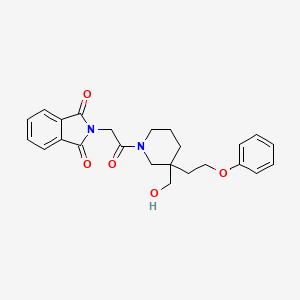 2-{2-[3-(hydroxymethyl)-3-(2-phenoxyethyl)-1-piperidinyl]-2-oxoethyl}-1H-isoindole-1,3(2H)-dione