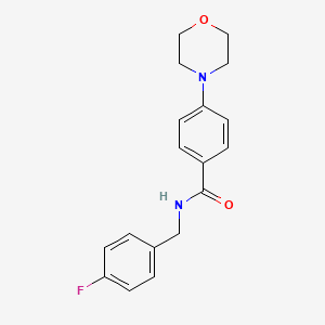 molecular formula C18H19FN2O2 B5991706 N-(4-fluorobenzyl)-4-(4-morpholinyl)benzamide 