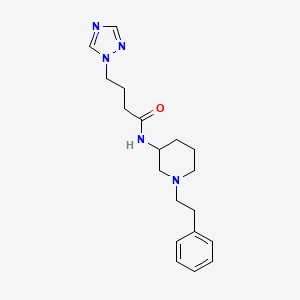 N-[1-(2-phenylethyl)-3-piperidinyl]-4-(1H-1,2,4-triazol-1-yl)butanamide