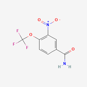 molecular formula C8H5F3N2O4 B599175 3-Nitro-4-(trifluoromethoxy)benzamide CAS No. 1214323-50-8