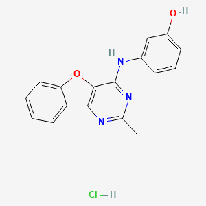 3-[(2-Methyl-[1]benzofuro[3,2-d]pyrimidin-4-yl)amino]phenol;hydrochloride