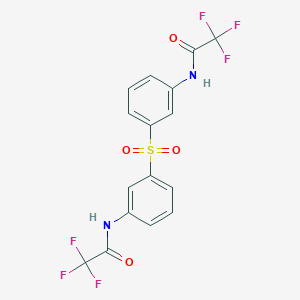 2,2,2-TRIFLUORO-N-{3-[3-(2,2,2-TRIFLUOROACETAMIDO)BENZENESULFONYL]PHENYL}ACETAMIDE