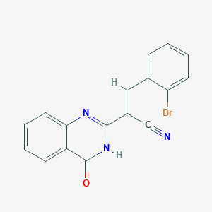 (2E)-3-(2-bromophenyl)-2-(4-oxo-3,4-dihydroquinazolin-2-yl)prop-2-enenitrile