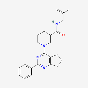 N-(2-methyl-2-propen-1-yl)-1-(2-phenyl-6,7-dihydro-5H-cyclopenta[d]pyrimidin-4-yl)-3-piperidinecarboxamide