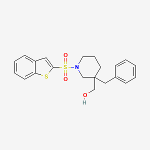 molecular formula C21H23NO3S2 B5991818 [1-(1-benzothien-2-ylsulfonyl)-3-benzyl-3-piperidinyl]methanol 