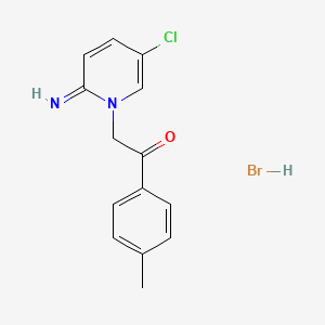 molecular formula C14H14BrClN2O B5991830 2-(5-Chloro-2-iminopyridin-1-yl)-1-(4-methylphenyl)ethanone;hydrobromide 