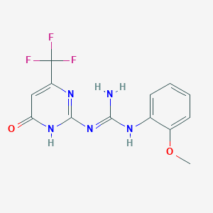 N-(2-methoxyphenyl)-N'-[6-oxo-4-(trifluoromethyl)-1,6-dihydro-2-pyrimidinyl]guanidine