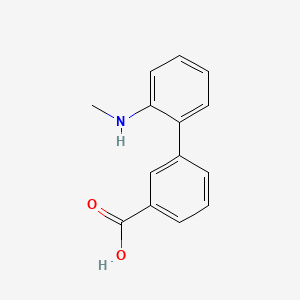 molecular formula C14H13NO2 B599188 2'-(Methylamino)biphenyl-3-carboxylic acid CAS No. 1215206-12-4