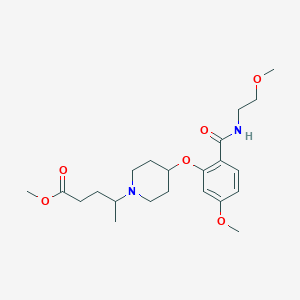 methyl 4-[4-(5-methoxy-2-{[(2-methoxyethyl)amino]carbonyl}phenoxy)-1-piperidinyl]pentanoate