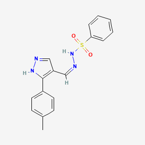 N'-{[3-(4-methylphenyl)-1H-pyrazol-4-yl]methylene}benzenesulfonohydrazide