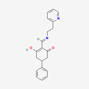 5-PHENYL-2-({[2-(2-PYRIDYL)ETHYL]AMINO}METHYLENE)-1,3-CYCLOHEXANEDIONE