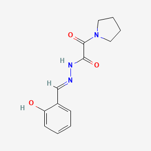 molecular formula C13H15N3O3 B5991915 N-[(E)-(2-hydroxyphenyl)methylideneamino]-2-oxo-2-pyrrolidin-1-ylacetamide 