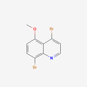 molecular formula C10H7Br2NO B599193 4,8-Dibromo-5-methoxyquinoline CAS No. 1253791-59-1
