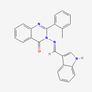 3-[(1H-indol-3-ylmethylene)amino]-2-(2-methylphenyl)-4(3H)-quinazolinone