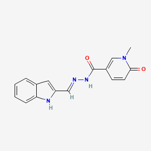 N-[(E)-1H-indol-2-ylmethylideneamino]-1-methyl-6-oxopyridine-3-carboxamide