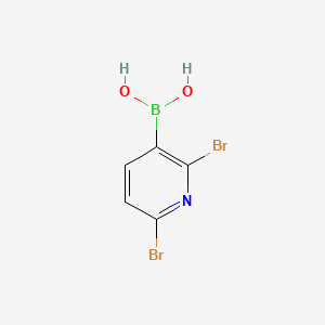 molecular formula C5H4BBr2NO2 B599196 (2,6-二溴吡啶-3-基)硼酸 CAS No. 1256355-52-8