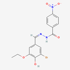 N'-(3-bromo-5-ethoxy-4-hydroxybenzylidene)-4-nitrobenzohydrazide