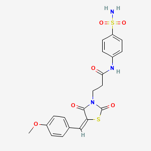 N-[4-(aminosulfonyl)phenyl]-3-[5-(4-methoxybenzylidene)-2,4-dioxo-1,3-thiazolidin-3-yl]propanamide