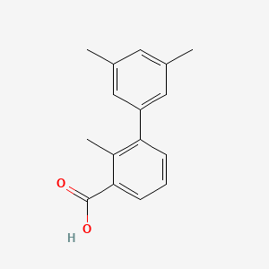molecular formula C16H16O2 B599199 3-(3,5-二甲基苯基)-2-甲基苯甲酸 CAS No. 1261892-78-7