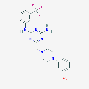 6-{[4-(3-methoxyphenyl)piperazin-1-yl]methyl}-N-[3-(trifluoromethyl)phenyl]-1,3,5-triazine-2,4-diamine