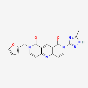 molecular formula C19H14N6O3 B5992018 2-(2-furylmethyl)-8-(3-methyl-1H-1,2,4-triazol-5-yl)pyrido[4,3-b][1,6]naphthyridine-1,9(2H,8H)-dione 