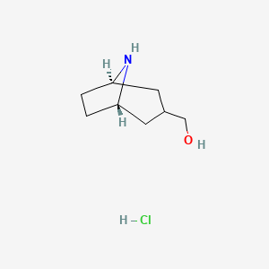 molecular formula C8H16ClNO B599203 endo-8-Azabicyclo[3.2.1]octane-3-methanol hydrochloride CAS No. 1257442-93-5