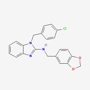 N-(1,3-benzodioxol-5-ylmethyl)-1-(4-chlorobenzyl)-1H-benzimidazol-2-amine