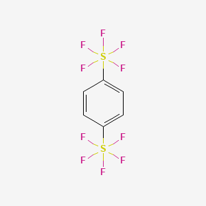 molecular formula C6H4F10S2 B599204 1,4-Bis(pentafluoro-lambda~6~-sulfanyl)benzene CAS No. 1219501-58-2